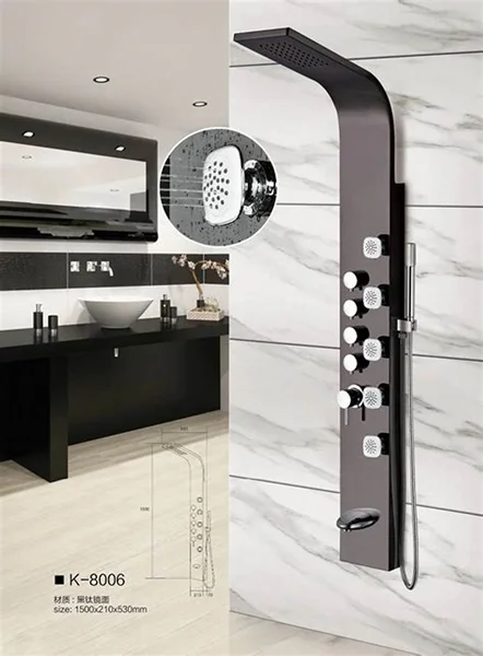 ایجاد فضای مدرن و شیک با پانل دوش و طراحی نور پردازی خاص