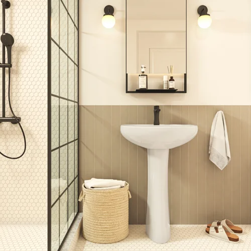 روشویی چینی کرد مدل کاملیا (Chinicord Camelia)