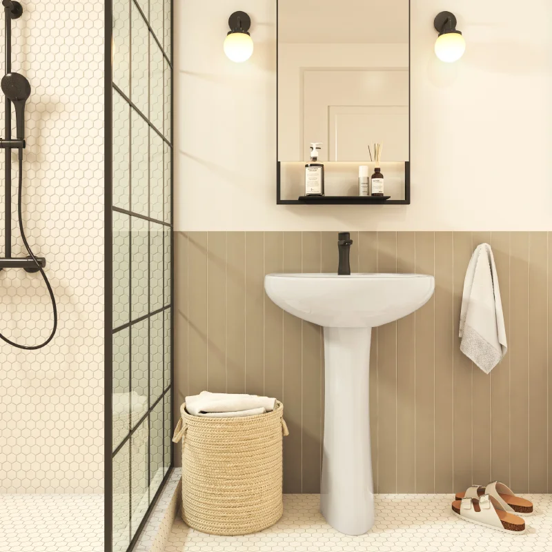 روشویی چینی کرد مدل کاملیا (Chinicord Camelia)