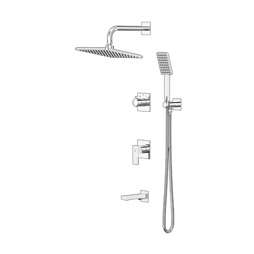 شیر حمام کاویان توکار نوژا با سردوش دیواری