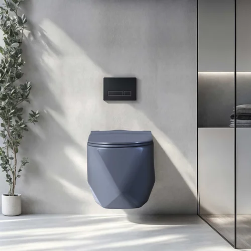 وال هنگ پارس سرام مدل دیاموند طوسی(Wallhang toilet Setia)